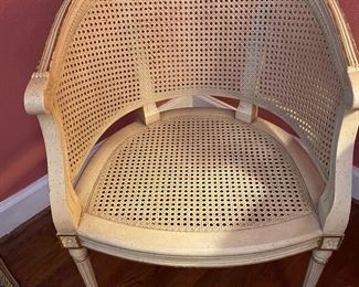 Bergere chairs without custom cushions
