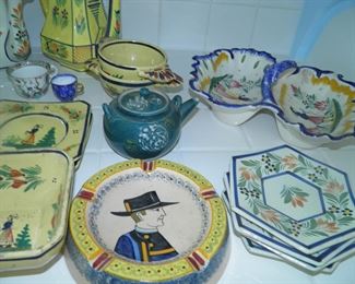 French Quimper pottery