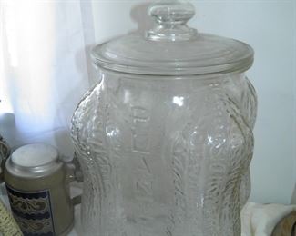 Planters peanut glass cannister