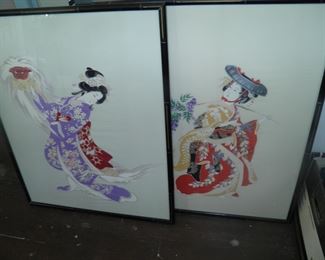 Asian silk geishas