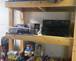Ammo boxes
Stereo has large speakers
Toys on bottom shelf