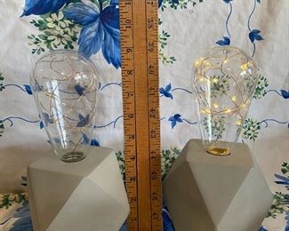 2 Light Up Bulbs stand 9 inches tall $10.00 for both 