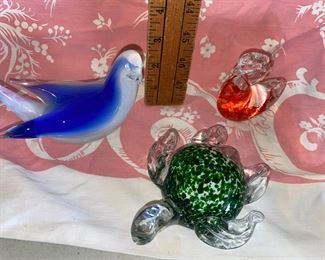 Turtle, Bird and Swan Paperweights $16.00 all