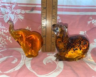 Elephant and Bear Paperweights $20.00 for both 