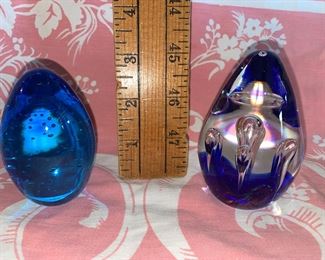 2 Egg Paperweights $12.00 for both 