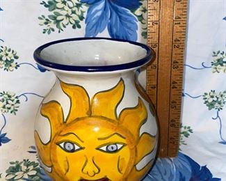 Mexico Sun Vase 6 inches tall $6.00