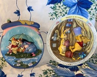 The Bradford Exchange Winnie the Pooh Plates $10.00 for both 