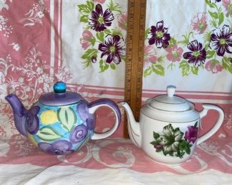 Libbey and Unknown Smaller Teapots $6.00 for both 