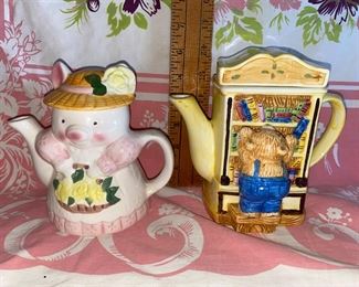 Pig and Bear Teapots both unmarked $10.00