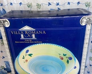 Villa Romana Bowl and Platter $20.00 New Set