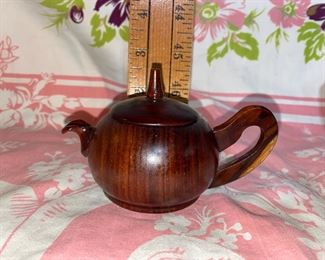 Small Wood Teapot decorative $4.00
