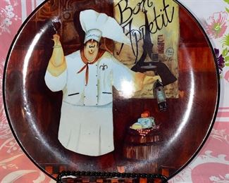 Certified International Jennifer Garant Bon Appetit Plate with Stand $5.00