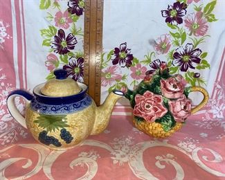 Grape Teapot and Flower Teapot $10.00