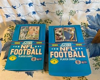 1990 NFL Football Cards One box has Sealed packs and one is open packs  $25.00 for both 