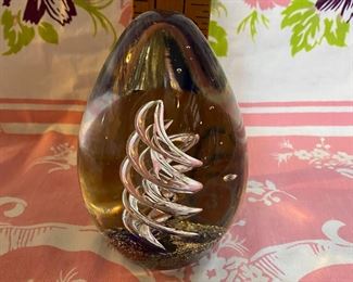 Egg with Swirl Paperweight $9.00