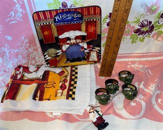 Teapot Napkin Rings, Towel and Potholder $8.00 for all