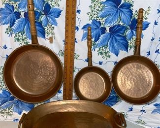 Set of Copper Pans $23.00 for the set