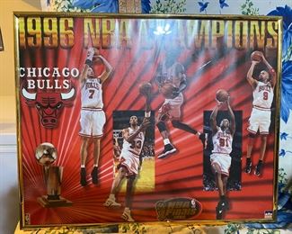1996 NBA Champions Bulls $10.00 Framed