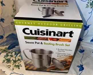 Cuisinart Sauce Pot and Basting Brush Set NEW $8.00