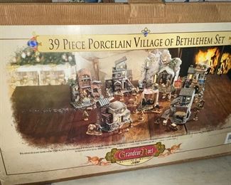 39 Piece Porcelain Village Bethlehem Set $75.00