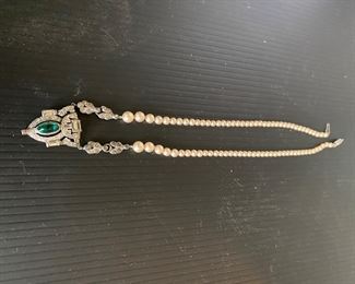 Green Stone Necklace $5.00