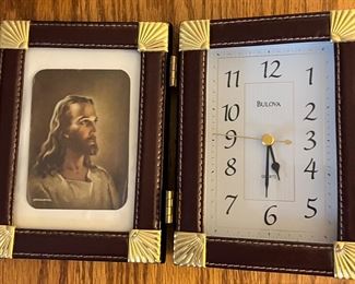 Jesus Bulova Clock Frame Works $12.00