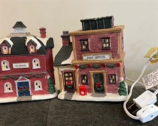 2 Christmas Village Houses Tallest is 6.5 inches $10.00