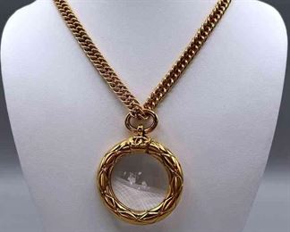 CHANEL Magnifying Glass Chain Necklace