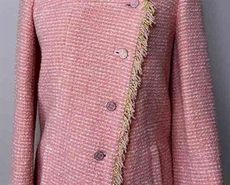 CHANEL Tweed Pink And Yellow Jacket