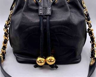 CHANEL Caviar Bucket Drawstring Bag