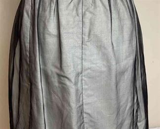 CHANEL 07P Black Silk Sheer Skirt