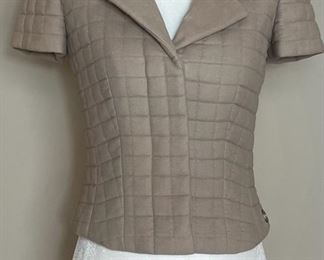 CHANEL Beige Quilted Jacket