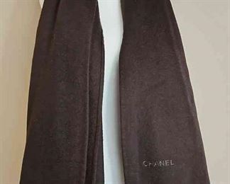 CHANEL Brown Cashmere Scarf