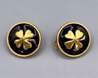 CHANEL Four Leaf Clover Earrings