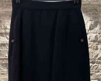 CHANEL Navy Pencil Skirt