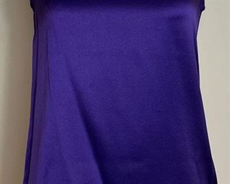 CHANEL Purple Silk Blouse