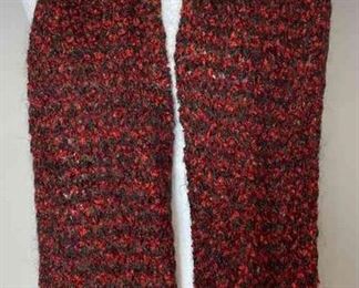 CHANEL Red Mohair Scarf