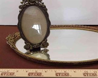 Vintage Mirror Metal Photo Frame