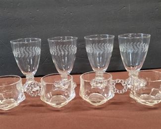 Vintage Juice Glasses Coffee Cups