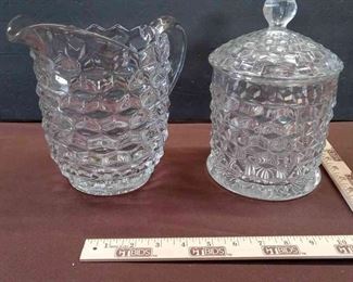 Glass Ice Bucket And Glass Pitcher