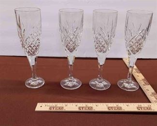 Crystal DArgne Provence Champagne Flutes