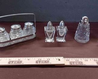 Assorted Salt Pepper Shakers, Toothpick Holder