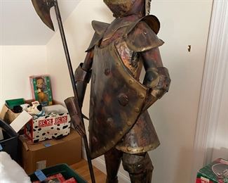 Pair Knights In Armor Life Size Replicas on Wheels