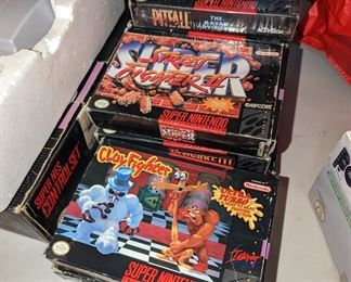 SNES games in box