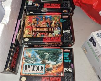 SNES games in box
