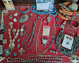 Sterling silver Native American jewelry 