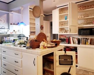 Kitchen full of vintage & newer dishes all 50% off