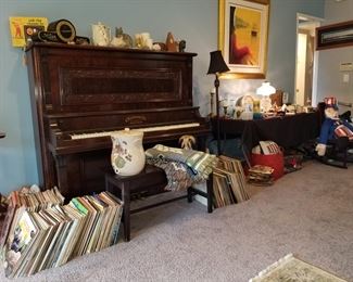 (LPs all sold)
Antique upright C. C. C. KURLZMAN Grand piano - $300 (keys all work)