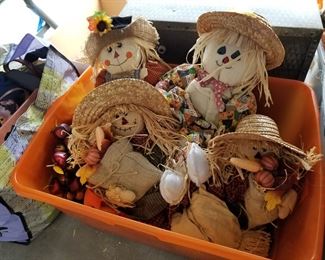 Bins of Autumn decor