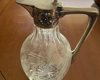 Gorgeous silver and crystal pitcher